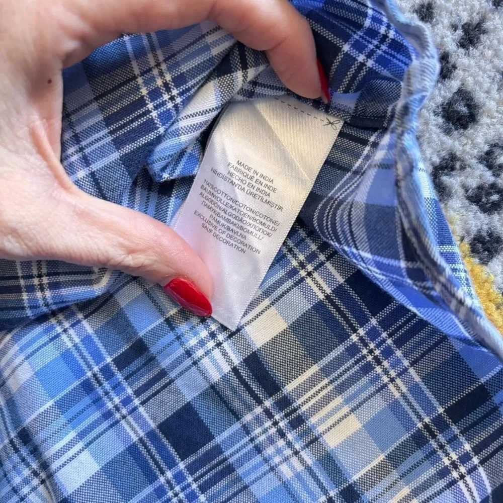 Ralph Lauren Shirt Blue Plaid Classic Fit Designer Classic Preppy‎ XXL